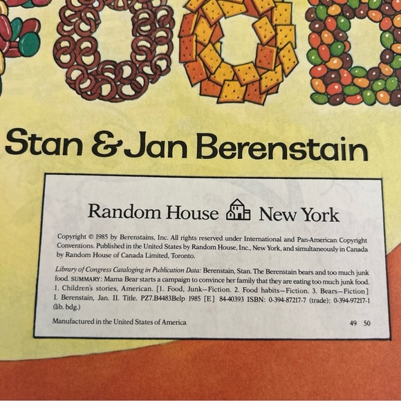 The Berenstain Bears First Time Book Lot(3) Strangers, Junk Food, Birthday 85-86 - Picture 4 of 12
